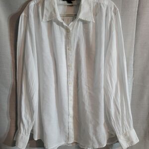 Ralph Lauren White Casual Button-Down Shirt